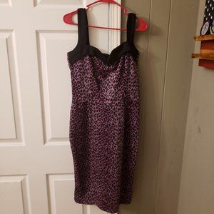 Pin Up purple pink cheetah print